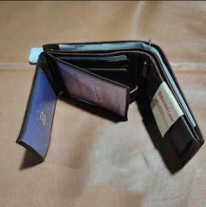 Men Black Leather Wallet