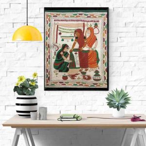 Handmade Embroidered Nakshi Kantha Motifs Wall Hanging