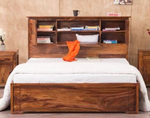 antique wooden bed