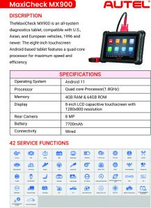 Autel Maxicheck Mx900 Car Scanner