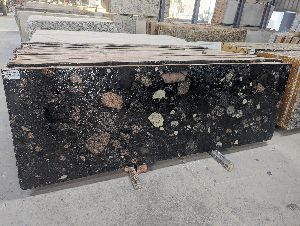 Pebble Lapotra Finish Black Granite Slab