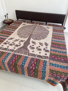 LIFE OF TREE PATCH WORK DOUBLE BEDSHEET