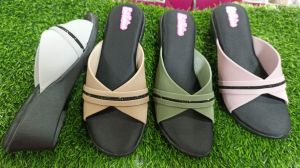 ladies leather slipper