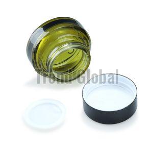 Green Slant Shoulder Glass Jar
