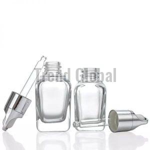 Clear Square Glass Dropper Bottle