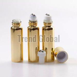 Glass Golden Roll On Bottle