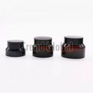 Amber Slant Shoulder Glass Jar