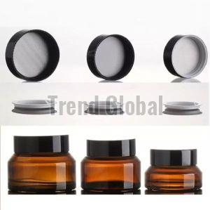 Amber Slant Shoulder Glass Jar