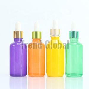 Glossy Color Coated Glass Dropper Bottle