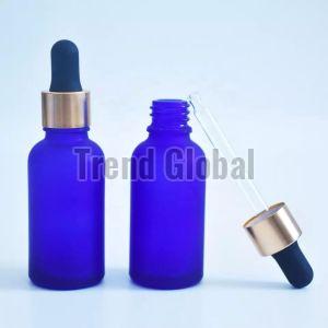 Blue Glass Dropper Bottle