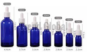 Blue Glass Dropper Bottle