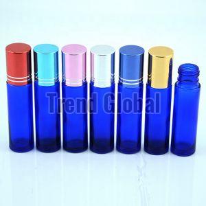 Blue Roll On Glass Bottle