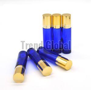 Blue Roll On Glass Bottle