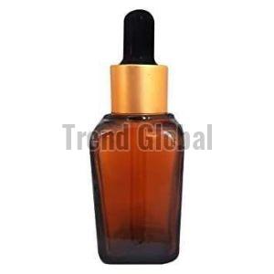 Amber Square Glass Dropper Bottle