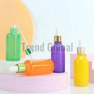 Glossy Color Coated Glass Dropper Bottle