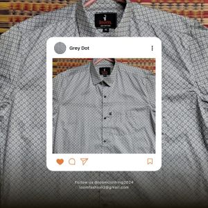 grey dot shirt