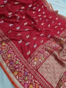 Pure Handloom Banarasi Katan Kadwa Silk Saree