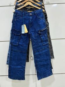 Mens Denim Cargo Pant