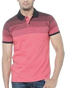 Mens Half Sleeve Collar T-Shirt