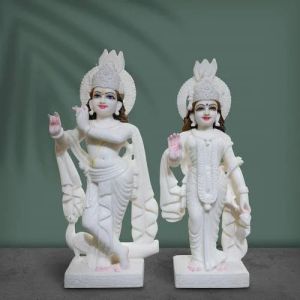 Marble Radha Krishna Statue