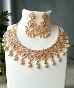Golden Brass Necklace Set