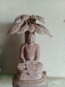 Pink Sandstone Buddha Statue