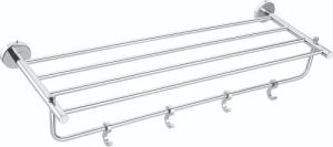 Martin Chrome Plated Stainless Steel Towel Rack with Hook