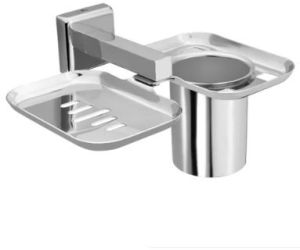 Nexa Stainless Steel Soap Dish With Tumbler Holder