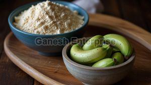 Organic green banana powder