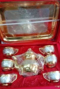 Gold and Silver Plated Tea Set