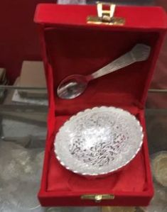 Silver Plated Bowl Spoon Set