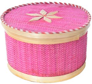 Bamboo Round Jewellery Box