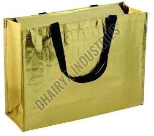 Golden Color Loop Handle Carry Bag