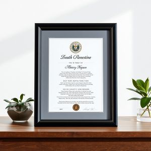 A4 Plain Black Framed Certificates Frame