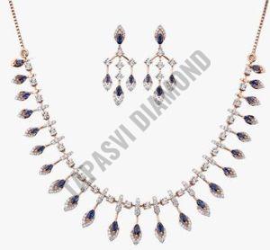 Fancy Diamond Necklace Set