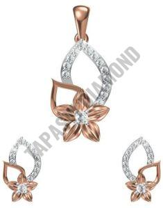 Party Wear Diamond Pendant Set