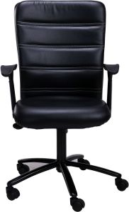 Fourline Black Medium Back Office Chair