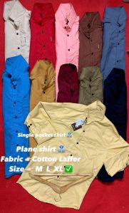 Mens Plain Cotton Laffer Shirt