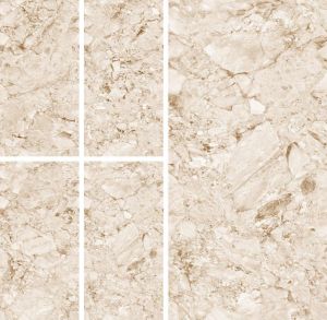 Avillano Beige Carving Series Glazed Vitrified Tiles