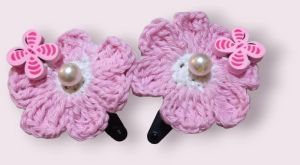 crochet hair clips