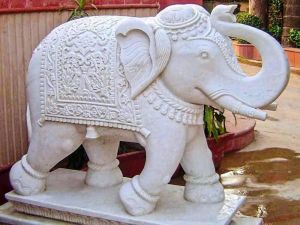 Marble Elephant Statue