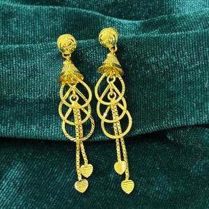 Ladies Gold Hanging Earrings