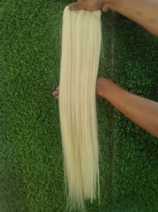 Straight Blonde Weft Hair Extension