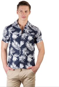 Mens Printed Half Sleeves Shirt