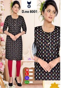 Ladies Printed Rayon Kurti