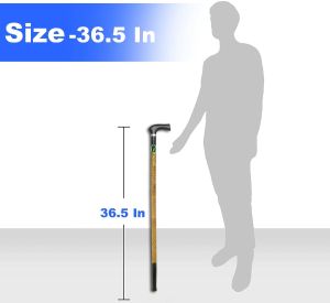 RCSP Wooden Black Handle Walking Stick
