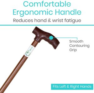 RCSP Wooden Coating Walking Stick