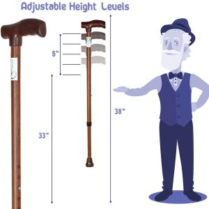RCSP Wooden Coating Walking Stick