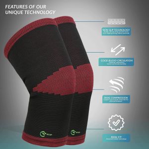 RCSP Red and Black Knee Cap