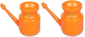 RCSP Orange Plastic Jal Neti Pot Pack Of 2